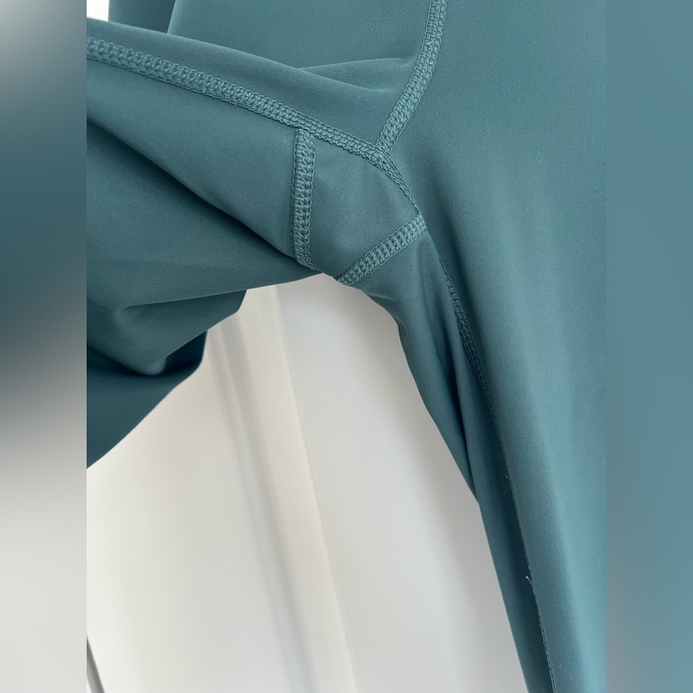 90 Degree by Reflex Teal High-Waisted Leggings - Picture 3 of 4